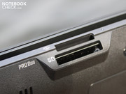 Typical for Sony: Memory stick and SD-card slot.