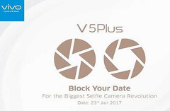 Vivo V5 Plus Android smartphone January 23 2017 launch invite flyer