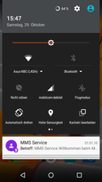 Quick settings and notifications