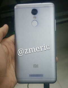 Xiaomi Redmi Note 2 smartphone with plastic back and fingerprint scanner