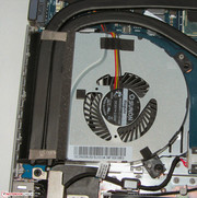 The fan can be removed for cleaning.