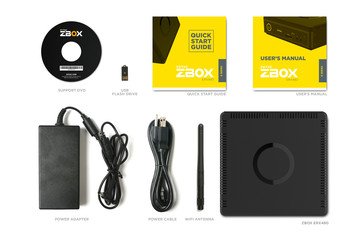 Zotac includes several items, such as a WiFi antenna, in the box. (Source: Zotac)