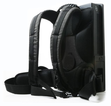 The strap system can be used to carry the PC like a backpack. (Source: Zotac)