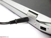 The power connector is not angled. The power connector is not angled.