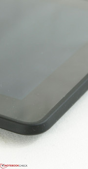 The matte back surface extends around the edges and corners