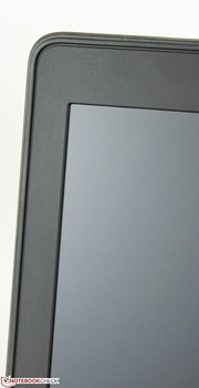 Inner display bezel is slightly rubberized for a high quality feel
