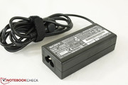 AC power adapter (9 x 4 x 2.5 cm) provides 19.5 V