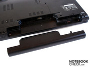 The battery is easily inserted over the rear.