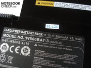 The lithium polymer battery (42.18 Wh) isn't capable of providing a sufficient runtime