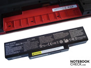 The battery is pushed into the case's rear