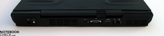 Back side:  Power supply, antenna, eSATA/USB, VGA, HDMI, USB, LAN
