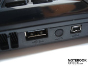 USB 2.0 and Firewire on the left