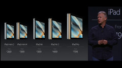 Apple keynote presentation iPad lineup