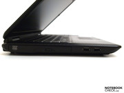 The left side offers a DVD drive... The left side offers a DVD drive...