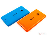 Our review samples were glossy orange and matte cyan