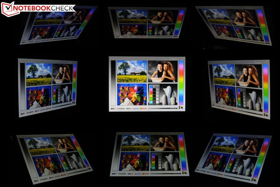 Viewing angles of the Fujitsu Lifebook T901