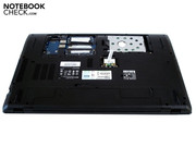 The wide battery (48 Wh) is placed at the case's rear. The wide battery (48 Wh) is placed at the case's rear.