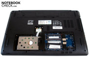 WLAN, hard disk and RAM are accessible. WLAN, hard disk and RAM are accessible.