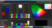 Color Management (factory settings, target color space sRGB)