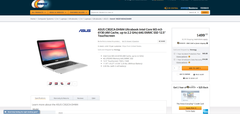 Newegg listed the C302CA momentarily, but not before at least one order was taken. (Source: Newegg)