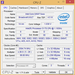 Brand-new: Intel Core M-5Y70 "Broadwell"