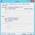 System info: CPU-Z mainboard