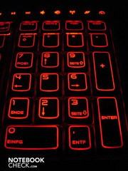 The keys look very elegant when lighted and provide for excellent orientation The keys look very elegant when lighted and provide for excellent orientation
