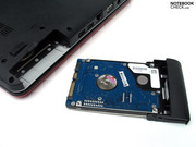 The integrated hard disk with a gross capacity of 320 or 500 gigabytes is also accessible without problems.