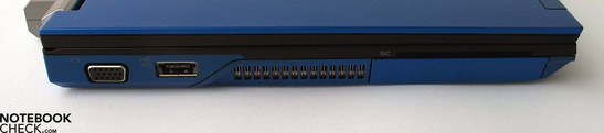 Left Side: VGA-Out, USB 2.0 / eSATA, SmartCard Left Side: VGA-Out, USB 2.0 / eSATA, SmartCard