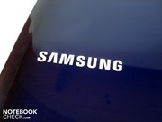 A Samsung logo adorns the display lid.
