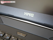Above the power button is the XMG logo.