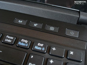 The keys above the keyboard have a nice typing feel.