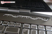 We can't figure out why Alienware installed the touch pad somewhat toward the left.