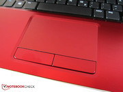 The touchpad is generously dimensioned.