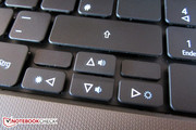 Typical Acer: The arrow keys are much too small.