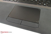 The touchpad is generously sized.