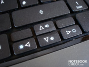 The very narrow in height arrow keys are typical for Acer. The very narrow in height arrow keys are typical for Acer.