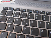 A chiclet keyboard with matte black keys.
