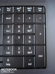 No surprise: The keyboard has a numeric keypad.