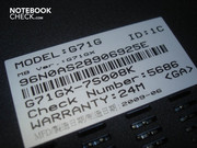 Notebook specs on the case base