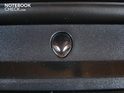 Even the small Alienware logo above the keyboard is illuminated Even the small Alienware logo above the keyboard is illuminated