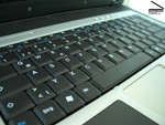 The keyboard of the MSI M635 can be used pleasantly and quietly.