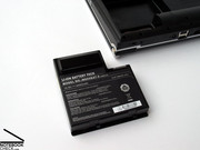 The built-in battery allows to operate this notebook unplugged for up to nearly 2 hours. The built-in battery allows to operate this notebook unplugged for up to nearly 2 hours.