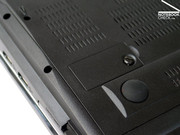 The slot for a SIM card is hidden behind a cover at the bottom side of the notebook. The slot for a SIM card is hidden behind a cover at the bottom side of the notebook.
