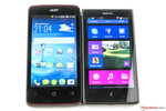 Screen comparison with Nokia's X (right)