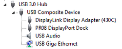 USB network and audio in the device manager