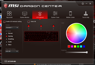 RGB keyboard settings