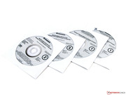 Windows 8 is provided on four DVDs.