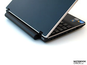 The 57-Wh Lithion battery is located at the back and ... The 57-Wh Lithion battery is located at the back and ...