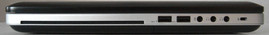 Left: Blu-ray, 2x USB 3.0, audio jacks, Kensington lock